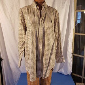 Men's RALPH LAUREN Golf Classic Fit Button Down in Checks - L
